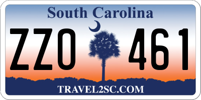 SC license plate ZZO461