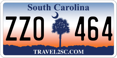SC license plate ZZO464