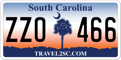 SC license plate ZZO466