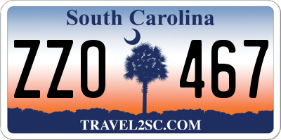 SC license plate ZZO467
