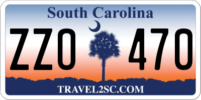 SC license plate ZZO470