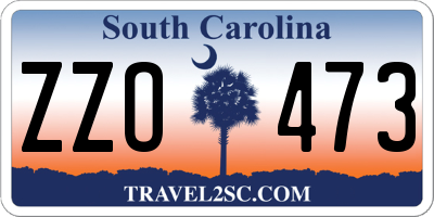 SC license plate ZZO473