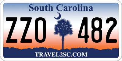 SC license plate ZZO482