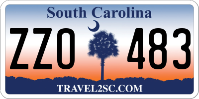 SC license plate ZZO483