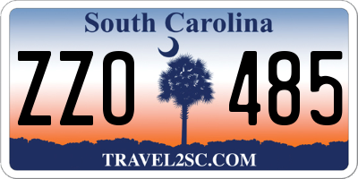 SC license plate ZZO485