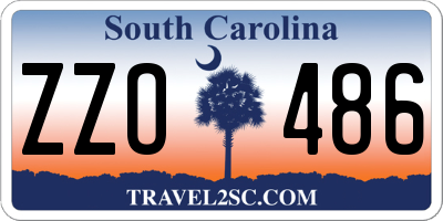 SC license plate ZZO486