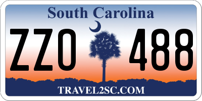 SC license plate ZZO488