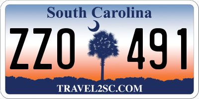 SC license plate ZZO491