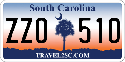 SC license plate ZZO510