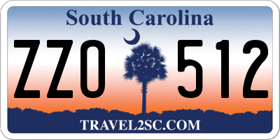 SC license plate ZZO512