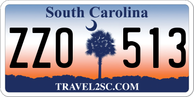 SC license plate ZZO513