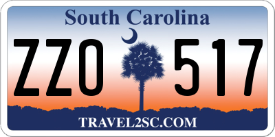 SC license plate ZZO517