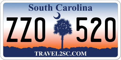 SC license plate ZZO520