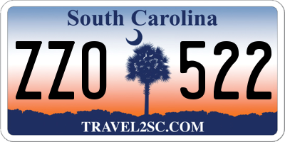 SC license plate ZZO522