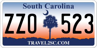 SC license plate ZZO523