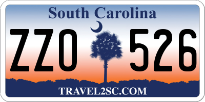 SC license plate ZZO526