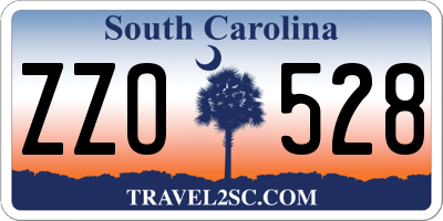 SC license plate ZZO528