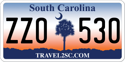 SC license plate ZZO530