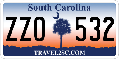 SC license plate ZZO532