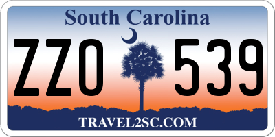 SC license plate ZZO539