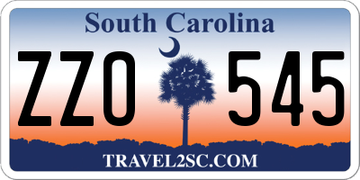 SC license plate ZZO545
