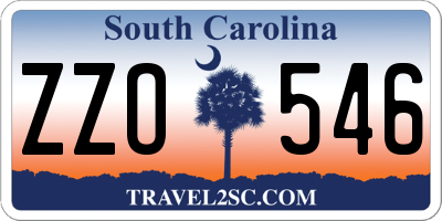 SC license plate ZZO546