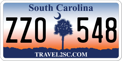 SC license plate ZZO548