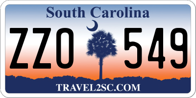 SC license plate ZZO549