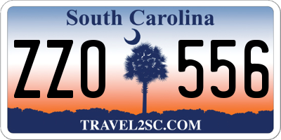 SC license plate ZZO556