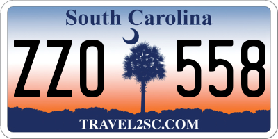 SC license plate ZZO558