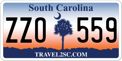 SC license plate ZZO559