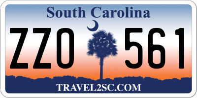 SC license plate ZZO561