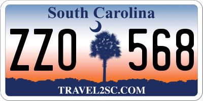 SC license plate ZZO568