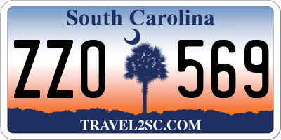 SC license plate ZZO569