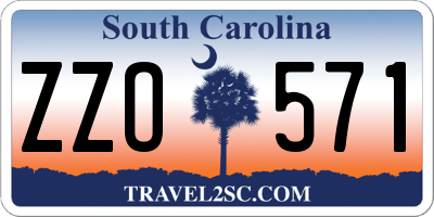 SC license plate ZZO571