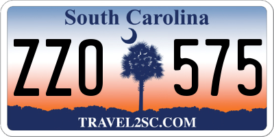 SC license plate ZZO575