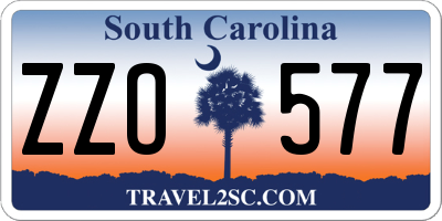 SC license plate ZZO577
