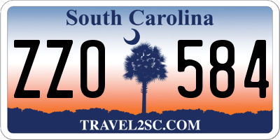 SC license plate ZZO584