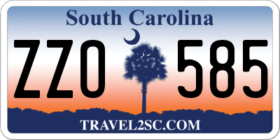 SC license plate ZZO585