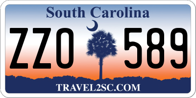 SC license plate ZZO589