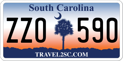 SC license plate ZZO590