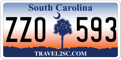 SC license plate ZZO593