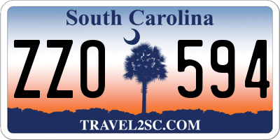 SC license plate ZZO594