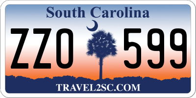 SC license plate ZZO599