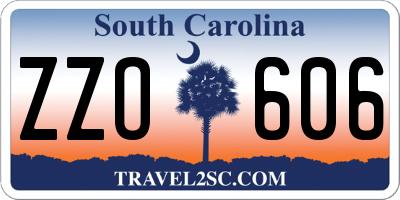 SC license plate ZZO606