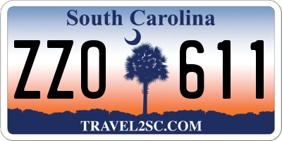 SC license plate ZZO611