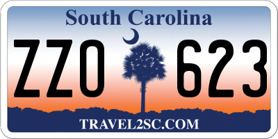 SC license plate ZZO623