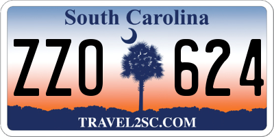 SC license plate ZZO624