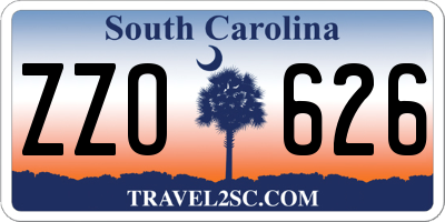 SC license plate ZZO626