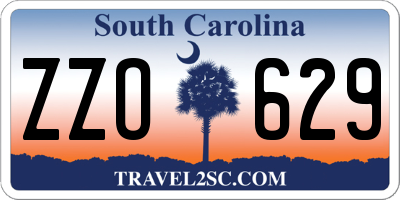 SC license plate ZZO629